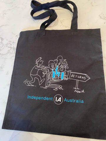 Mark David 'Returns' Cotton Calico Tote Bag  **SOLD OUT**