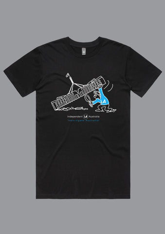 Mark David Original 'Parliament House' Men's T-Shirt - BLACK (free postage*)