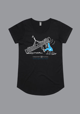 Mark David Original 'Parliament House' Ladies T-Shirt - BLACK (free postage*)